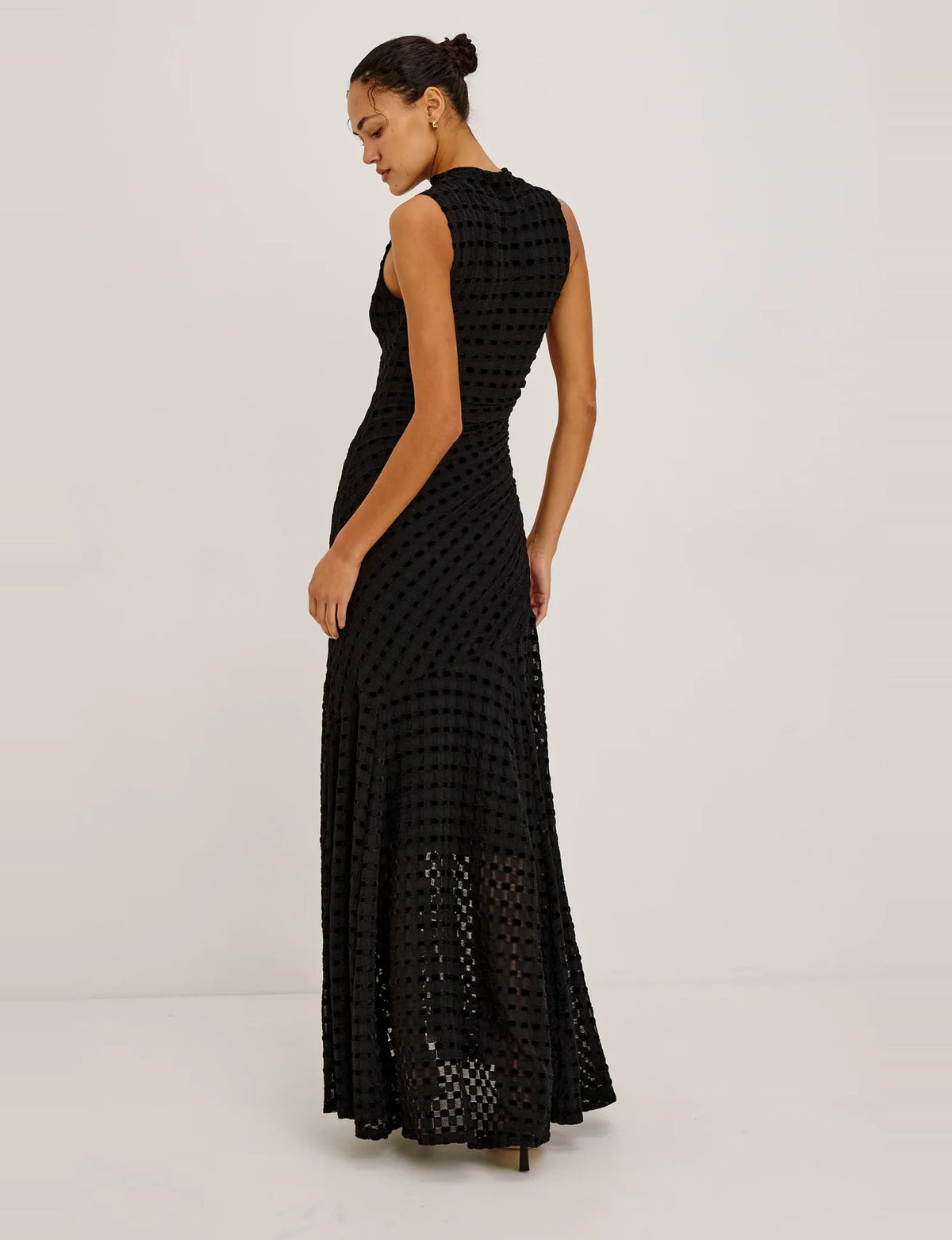 Cosmos Dress, Black/Checkerboard