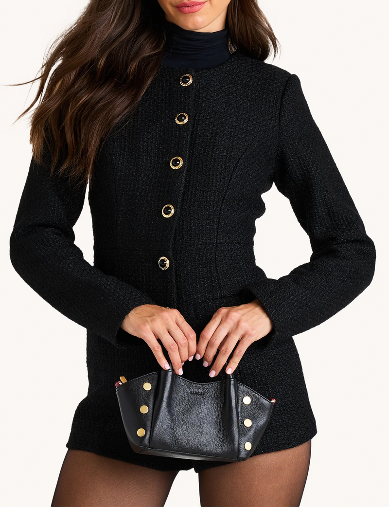 Paul Mini Handbag, Black/Brushed Gold