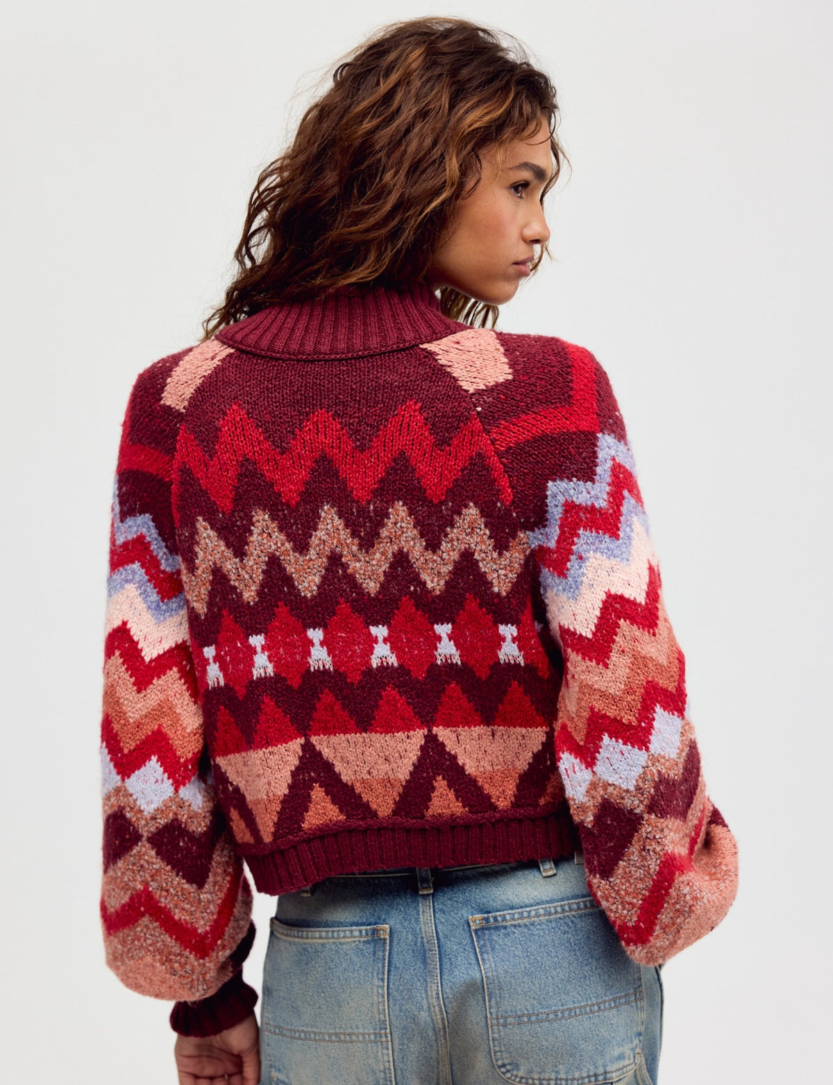 Sundazed Jacquard Cardi, Crimson Frost
