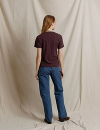 Hendrix V Neck Tee, Cherry Lacquer