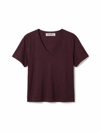 Hendrix V Neck Tee, Cherry Lacquer