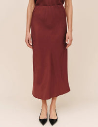 Beni Maxi Skirt, Smocked Crimson