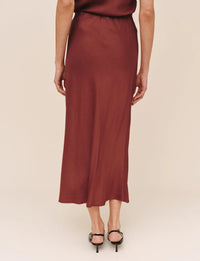 Beni Maxi Skirt, Smocked Crimson