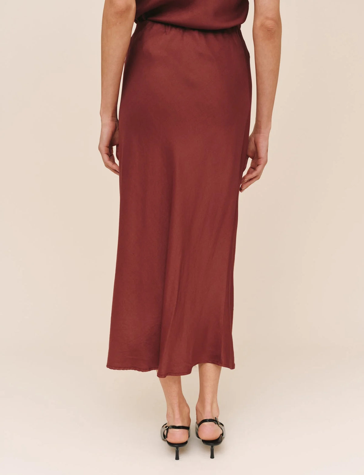 Beni Maxi Skirt, Smocked Crimson