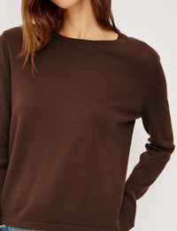 Cotton Cashmere LS Tee, Espresso