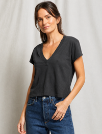 Alanis Recycled V-Neck, Vintage Black