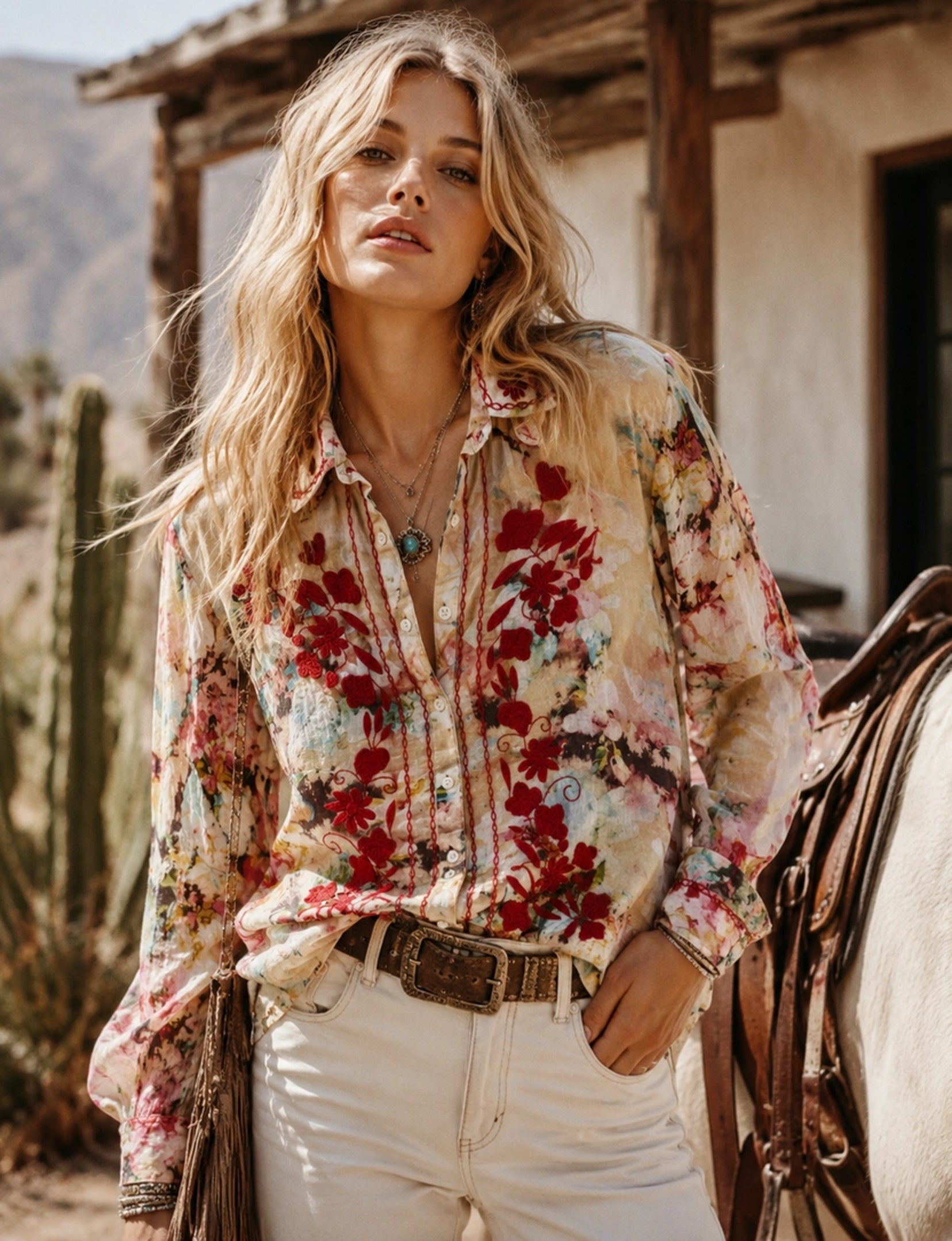 Lucienne Bloom Blouse, De Flores