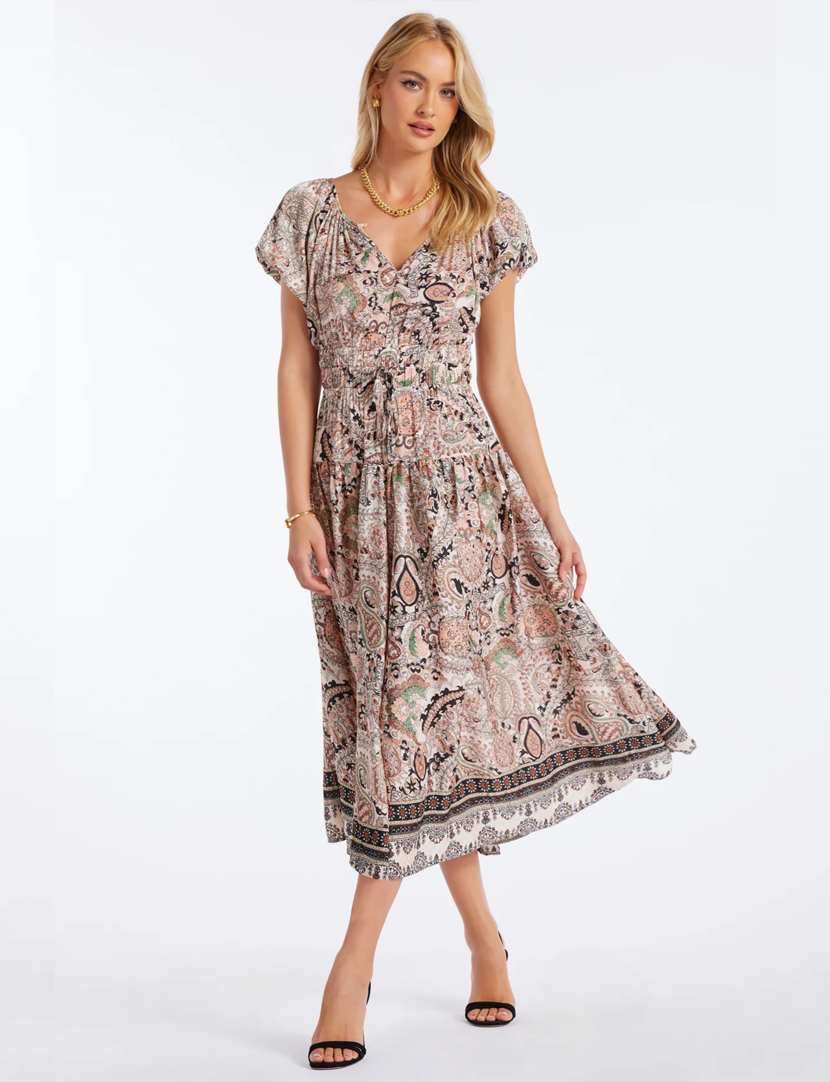 Rosewood Tiered Dress, Chelsea Print
