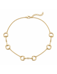 Polo Link Horsebit Necklace, Gold