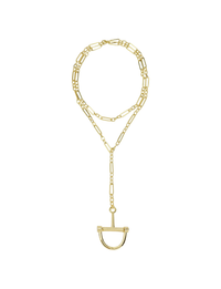 Horsebit Chain Necklace, Gold