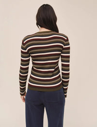 Elul L/S Crew Tee, Harvest Stripe