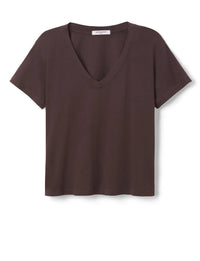 Hendrix V Neck Tee, Cocoa