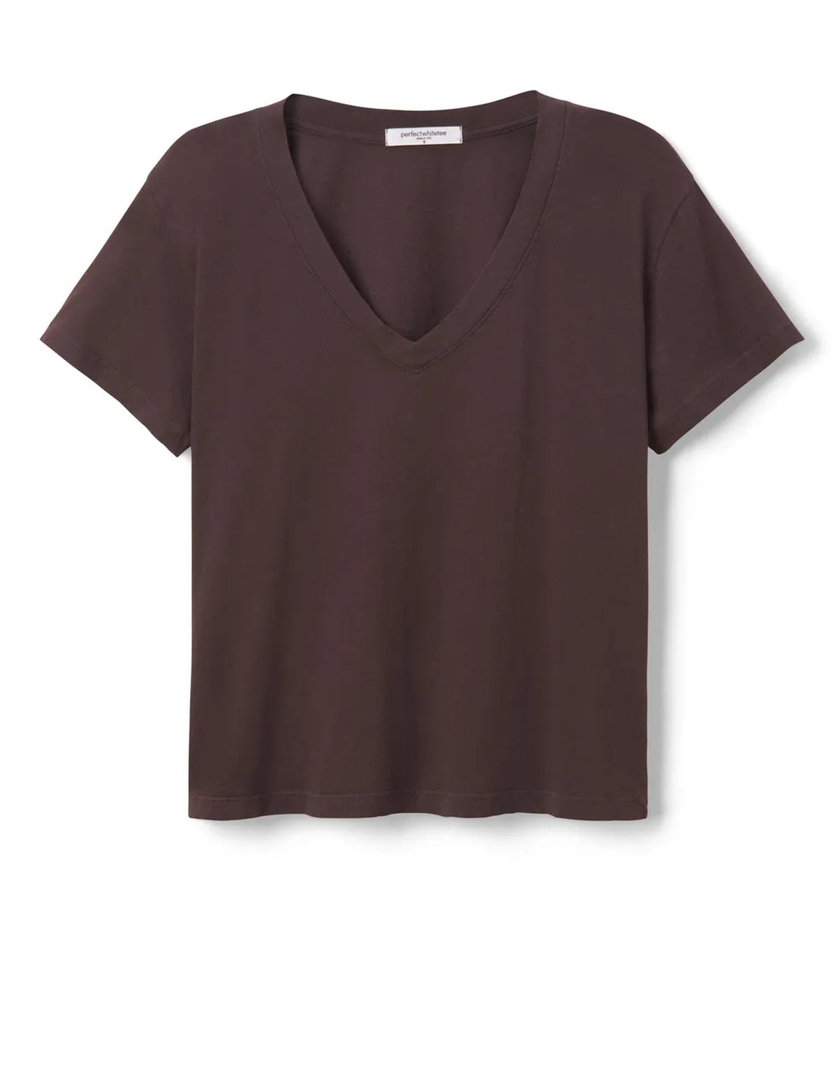 Hendrix V Neck Tee, Cocoa
