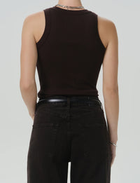 Isabel Rib Tank, Chocolate