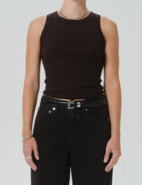 Isabel Rib Tank, Chocolate