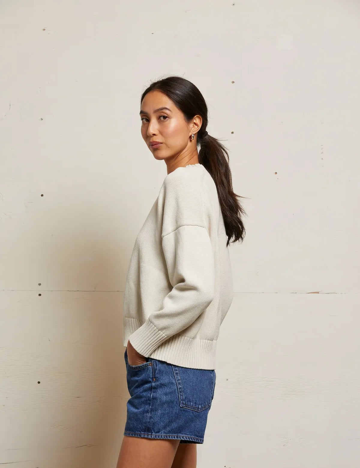 Janet Boxy Sweater, Sugar