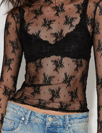Lady Lux Layering Top, Black