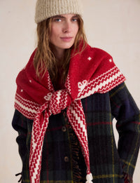 Over The Coat Shawl, Red