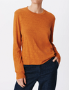 Slub Jersey Long Sleeve Crop Tee, Cornelian Stone