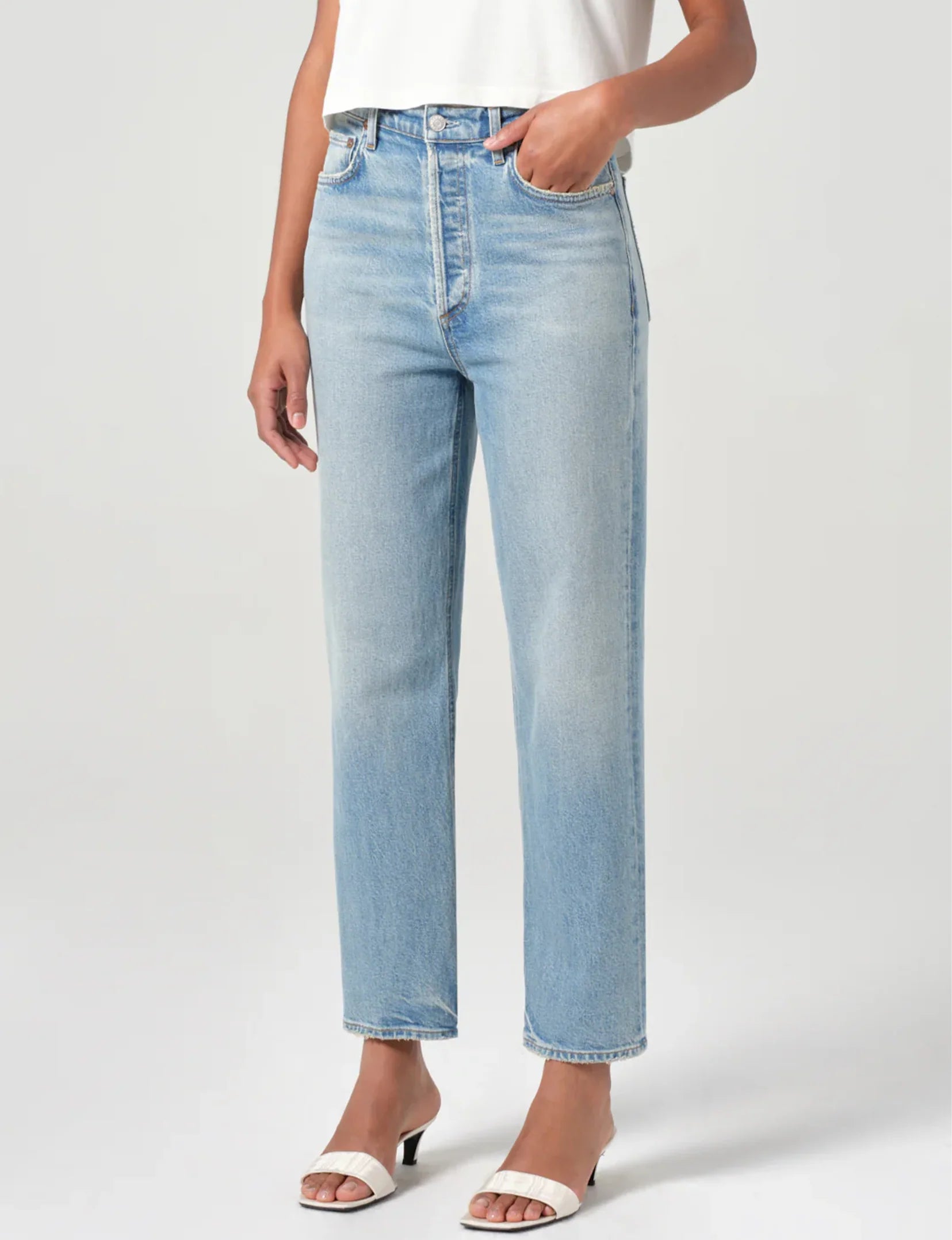 90's Pinch Waist Crop, Ripple