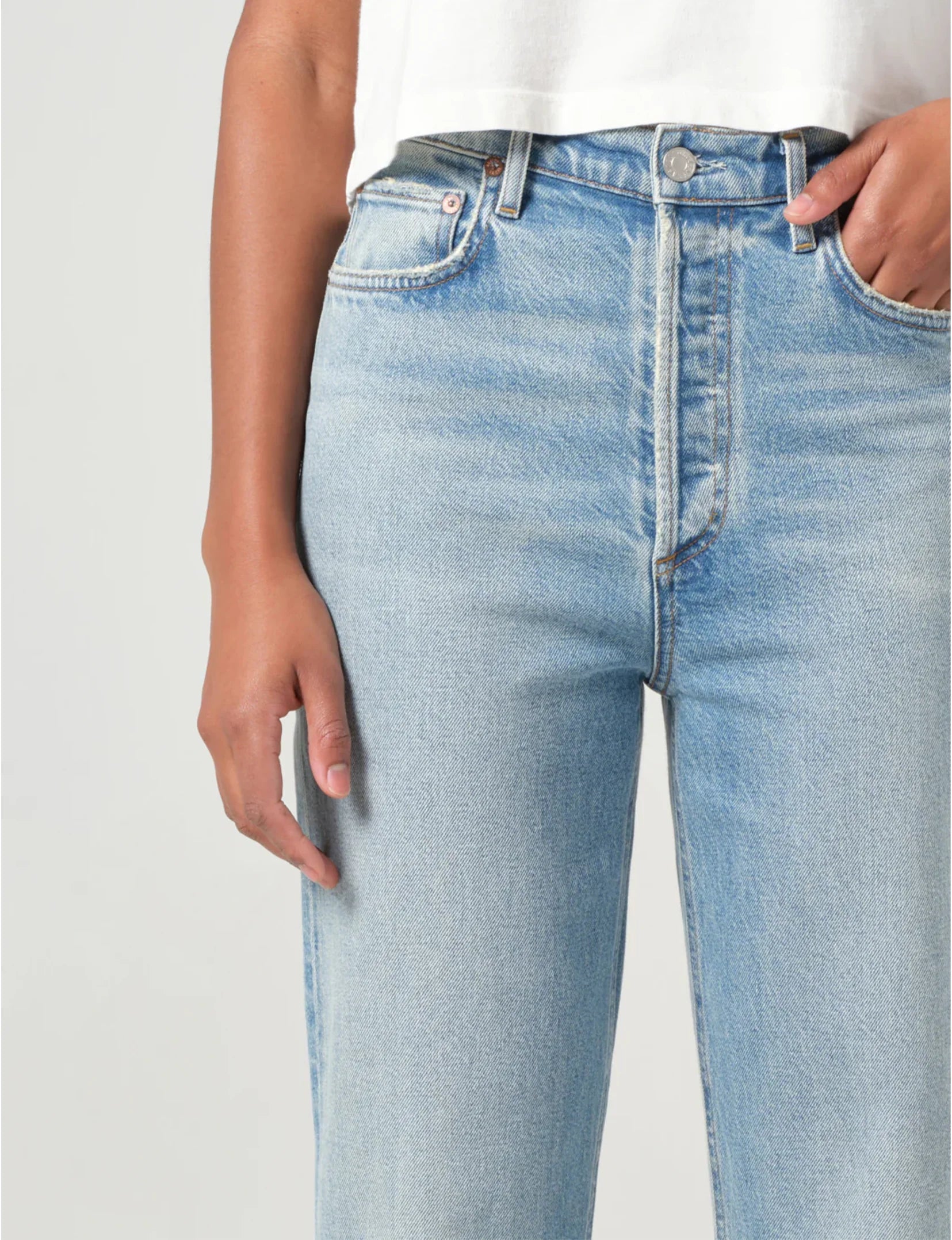 90's Pinch Waist Crop, Ripple
