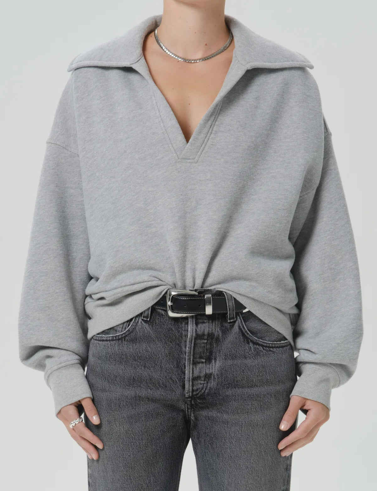 Trapeze Pullover, Heather Grey