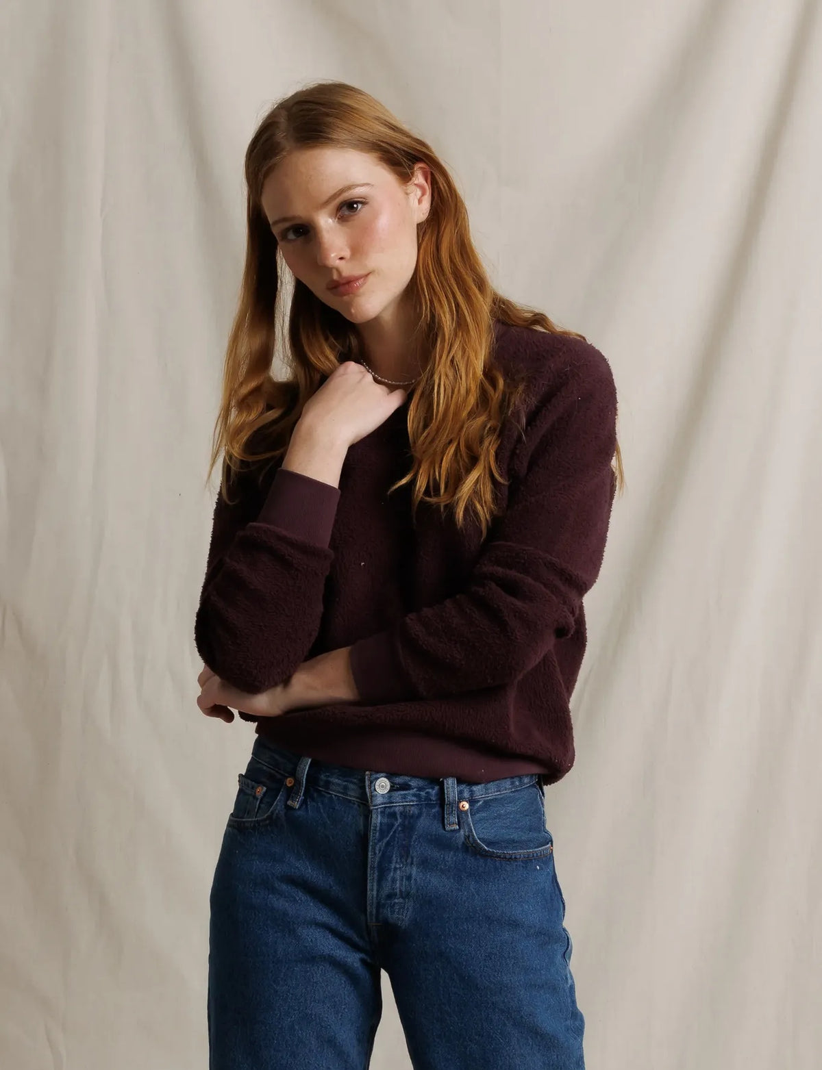 Ziggy Inside Out Sweatshirt, Cherry Lacquer