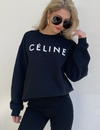 YMB Celine Unisex Vintage Sweatshirt, Black