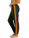 5 Stripe Womens Sweatpant, Charcoal/Multi Stripe