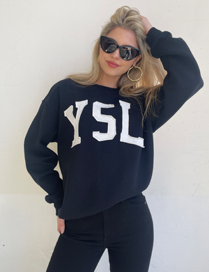 YMB YSL Unisex Applique, Black
