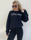 YMB Celine Unisex Vintage Sweatshirt, Black