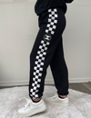 Puff Chanel CC Checkerboard Sweatpants, Black