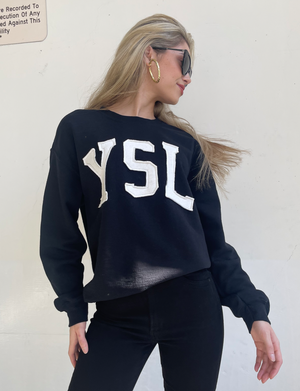 YMB YSL Unisex Applique, Black