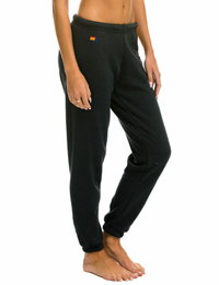 5 Stripe Womens Sweatpant, Charcoal/Multi Stripe