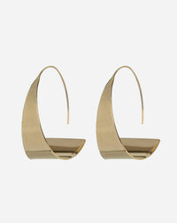 Zuri Threader Earrings in Brass