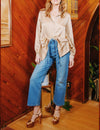 Orchid Ruffle Back Blouse in Caramel