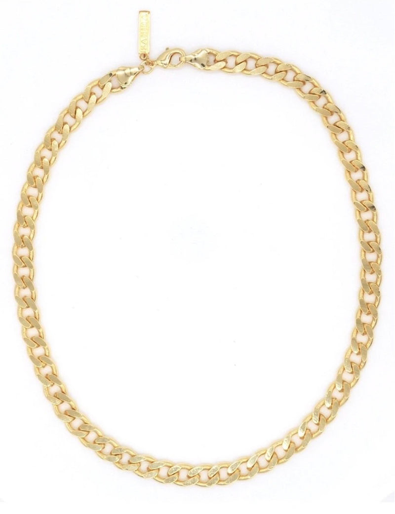 Leila Cuban Link Choker, Gold