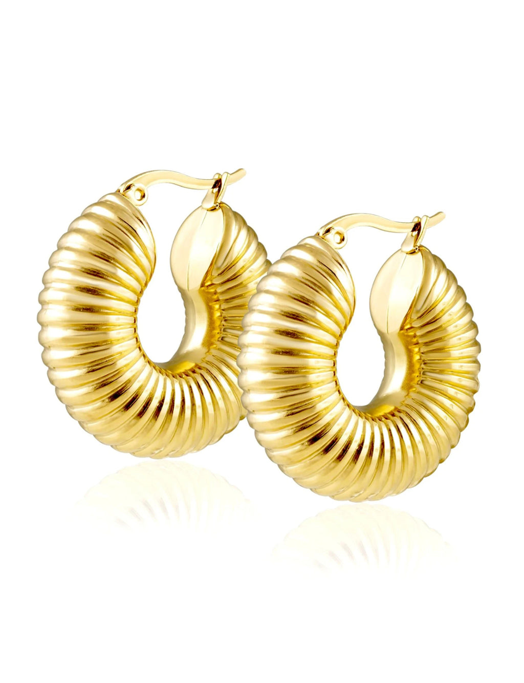 Robyn Tube Hoops, Gold Plated