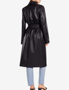 Leather or Not Coat in Black