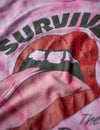 Survived The Rolling Stones Crew Tee, Pink Tie Dye
