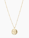 Compass Coin Necklace in Gold