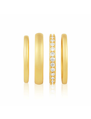 Faye Stackable Ring Set, Gold