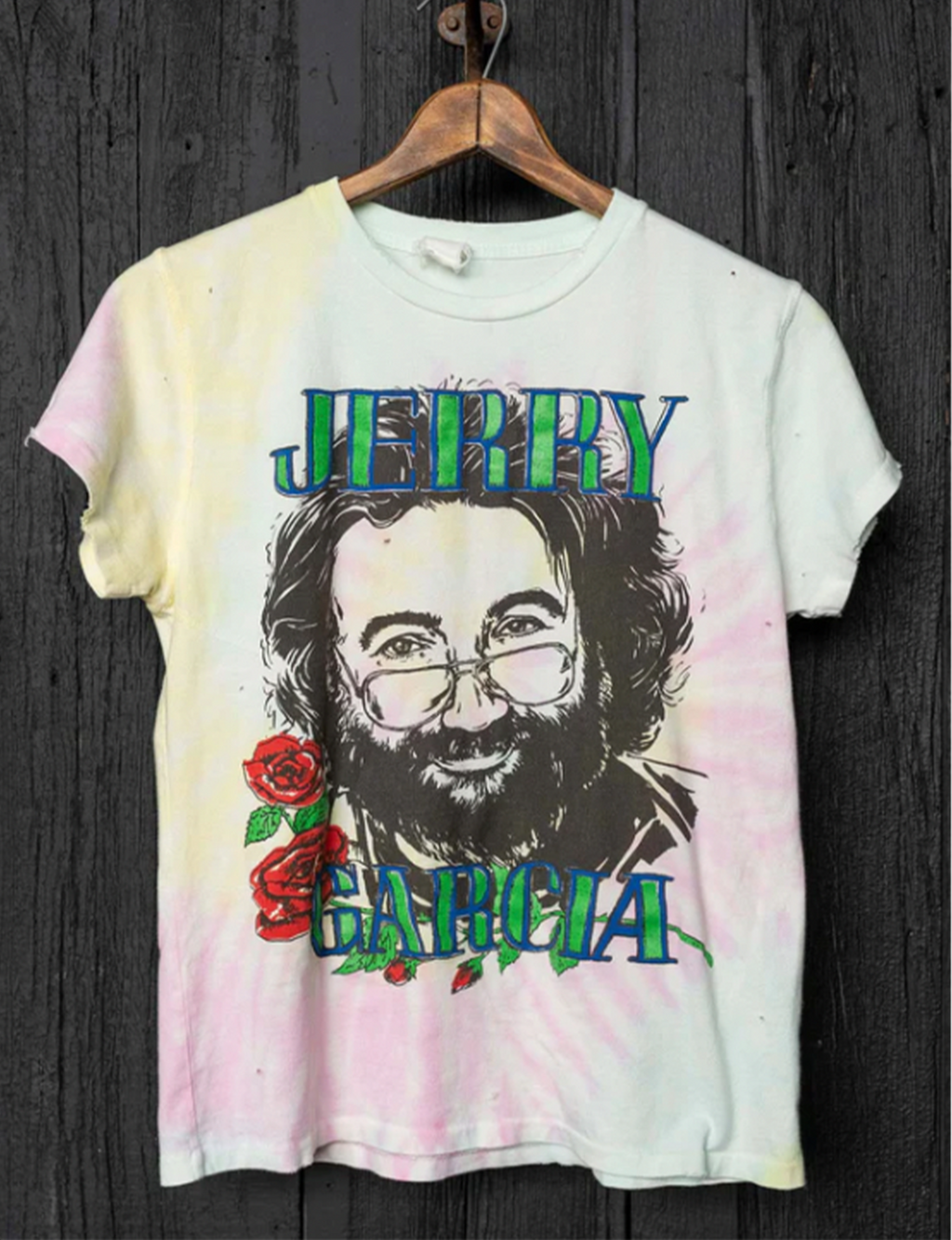 Jerry Garcia Crew Tee, Faded Rainbow