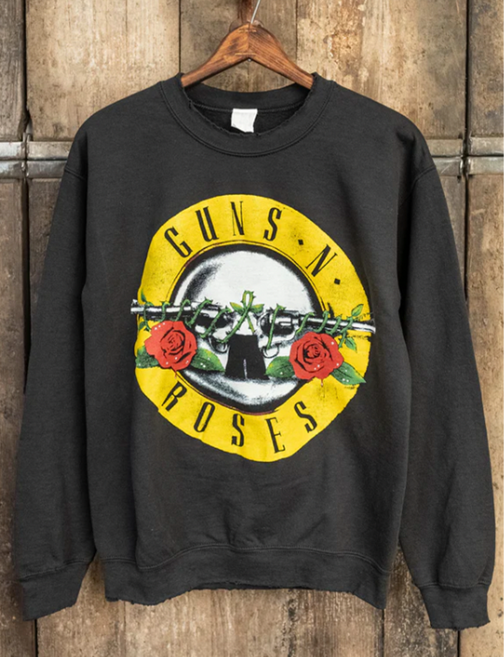 Guns N Roses Was Here Crew Fleece in Coal
