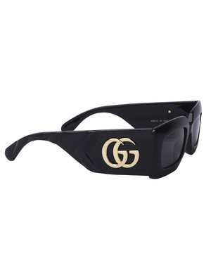 Gucci Slim Thick Sunglasses, Black/Grey