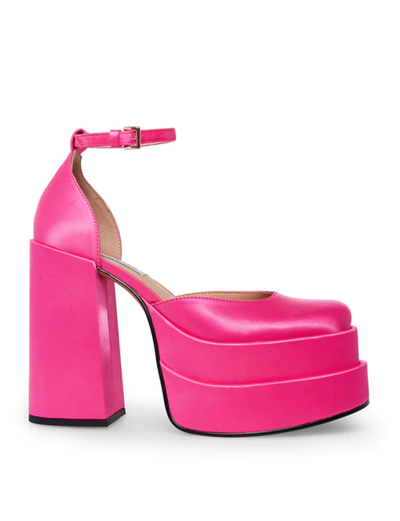 Pink satin platform heels cheap