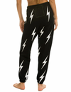 Bolt Stitch Repeat Sweatpants, Black/White