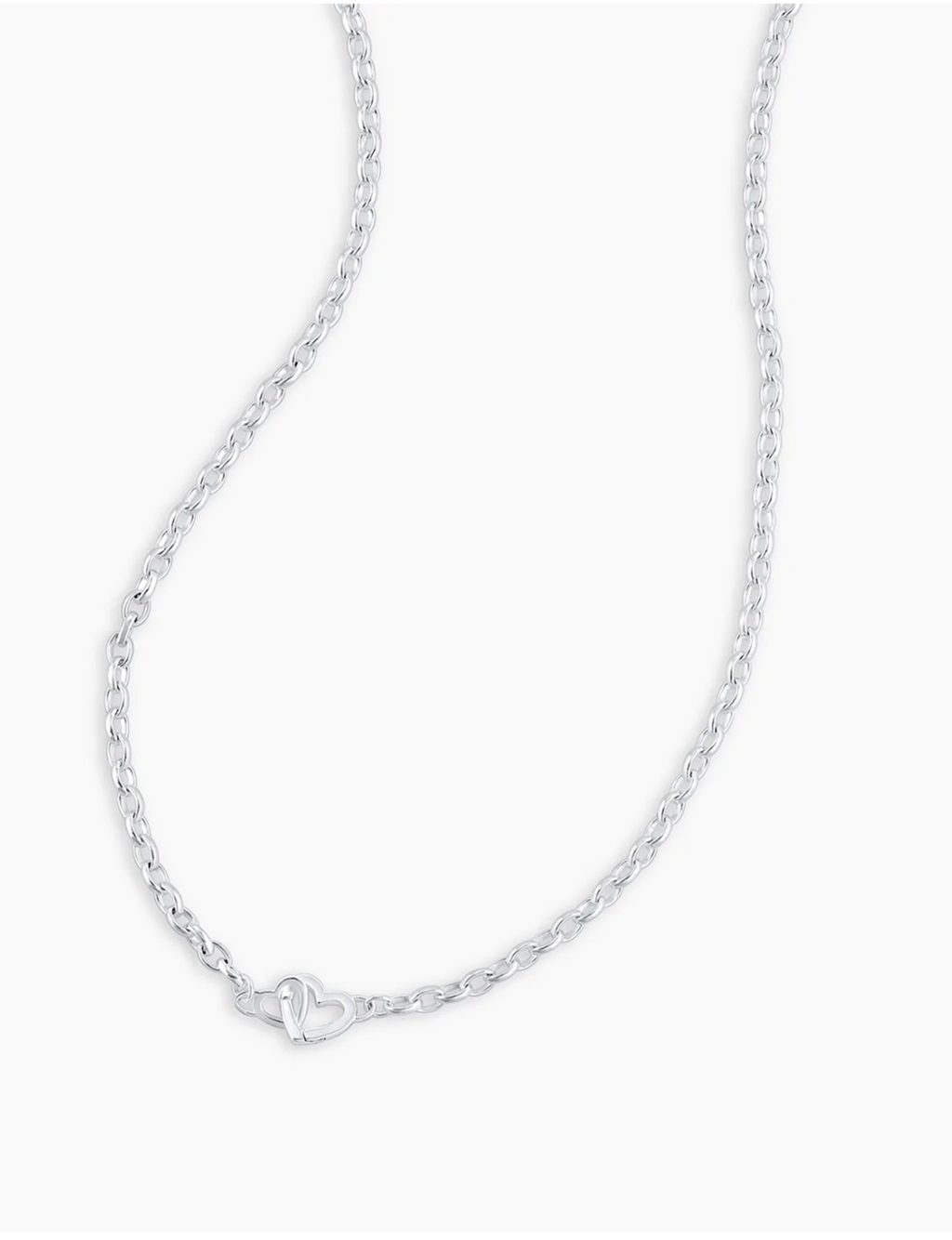 Gorjana Parker Mini Heart Necklace, Silver