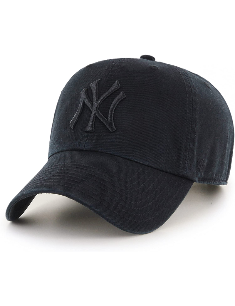 NY Yankees Basic Ball Cap, Black/Black