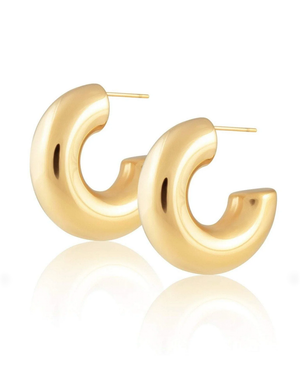 Jojo Tube Earrings, Gold